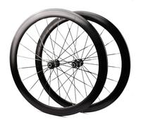 Paire De Roues pour Vélo De Route 700Cx23C-25C-28C-32C-35C 40/50mm Alliage D'aluminium Frein C/V Jantes Dégagement Rapide Moyeux 20H pour 7-12 Vitesses(Black,40mm)