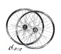 Paire De Roues pour VTT 26/27,5/29'' QR Jantes Ultralégères en Alliage D'aluminium Frein À Disque 32H Moyeux Avant Et Arrière pour Cassette 7-11 Vitesses, 120 Clics(Black,27.5in)