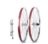 Paire De Roues Vélo 26/27,5/29 Pouces avec Freins À Disque, Blocage Rapide, Jantes en Aluminium Double Paroi, 32 Trous, Moyeu Cassette 7-11 Vitesses(Silver,29inch)