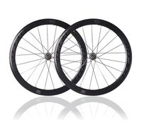 Paire De Roues Vélo Route 700C Freins sur Jante/C/V Jantes en Aluminium À Double Paroi 50 Mm Profondeur Moyeux Avant Et Arrière 5 Roulements Roue Avant Et Arrière Embrayage(Rosso)