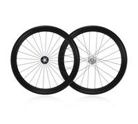 Paire De Roues Vélo Route À Pignon Fixe en Fibre Carbone 700C 50/60 Mm Largeur Extérieure 17 Mm Frein V-Brake 100/120 Mm Roue Avant/arrière(50mm)