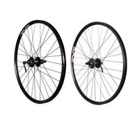 Paire de roues vélo VTT avant et arrière pour freins à disque et patins ( Noir / 26" (559-19mm) | Shimano / Sram 8/9/10 vit )