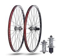 Paire De Roues VTT 24/26/27,5/29 Pouces Alliage D'aluminium Jantes 32H Axe Traversant Avant 12/15 X 100 Mm Arrière 12 X 142 Mm Freins À Disque Moyeux for Cassette 7-11S(Silver A,29''_TA 100 * 12MM)