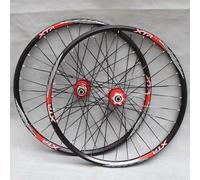 Paire De Roues VTT 24/26/27,5/29 Pouces, Cassette 8-11 Vitesses, Blocage Rapide, Freins À Disque 32 Trous, Support Roulements Étanches(Rosso,27.5inch)