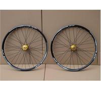 Paire De Roues VTT 24/26/27,5/29 Pouces, Cassette 8-11 Vitesses, Blocage Rapide, Freins À Disque 32 Trous, Support Roulements Étanches(Gold,27.5inch)