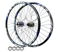 Paire de Roues VTT 24/26/27,5/29 Pouces, Jante Double paroi, axe traversant 142 mm, Freins à Disque, 4 roulements étanches, Roues Avant et arrière pour 7 à 12 Vitesses