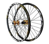 Paire de Roues VTT 24 Pouces, Jantes Alliage Double Couche 32 Trous, Freins à Disque, Blocage Rapide Avant et arrière, Compatible BMX Pliable 8/9/10/11/12 Vitesses, roulements à ca