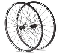 Paire De Roues VTT 26 27,5 29'' Frein À Disque Moyeu En Carbone 24H Rayons | Plats Axe Traversant Roues VTT Roues Avant Arrière Ensemble De Roues De Vélo Pour Cassette 8-11 Vitesses(Black,29in)
