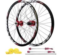 Paire De Roues VTT 26"/27,5"/29", Freins À Disque, Jantes Aluminium 32 Trous Et Moyeux HG, Roue Avant 100 X 9 Mm/Arrière 135 10, Compatible 7 12 Vitesses(Rosso,29inch)