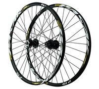 Paire de Roues VTT 26/27,5/29 Pouces, 2 roulements Avant, 5 roulements arrière, Jante Double paroi, 6 Fixations, Frein à Disque, Blocage Rapide 3 Griffes