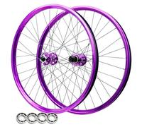 Paire de Roues VTT 26/27,5/29 Pouces, Alliage d'aluminium, Freins à Disque 32 Trous, moyeux à 4 roulements étanches pour Cassette 7-12 Vitesses, 2150 g