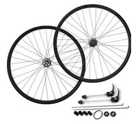 Paire de Roues VTT 26/27,5/29 Pouces Axe traversant 142 mm/Attache Rapide 135 mm 32 Trous 2 roulements Avant 4 roulements arrière Freins à Disque Jantes Largeur 24 mm Alliage d'a