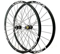 Paire de Roues VTT 26/27,5/29 Pouces, axe traversant, Freins à Disque, Jantes en Alliage d'aluminium, 24 Trous, Compatible Cassette 7/8/9/10/11/12 Vitesses, 1600 g