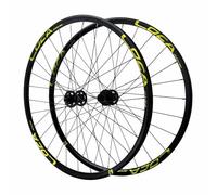 Paire De Roues VTT 26/27.5/29 Pouces, Freins À Disque Center Lock, 9x100/10x135mm QR, Jante Double Couche en Alliage D'aluminium, Cassette 7-12 Vitesses, Pneus 1.25-2.125"(Black Gold,27.5")