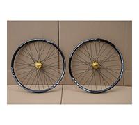 Paire de Roues VTT 26/27,5/29 Pouces, Freins à Disque, Jantes en Alliage Double paroi, moyeu QR, roulements scellés 32H, pour Vitesses 7/8/9/10/11 (Couleur : Or, Taille : 29")
