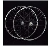 Paire de Roues VTT 26/27,5/29 Pouces, Freins à Disque, Jantes en Alliage Double paroi, moyeu QR, roulements scellés 32 Trous, pour Vitesses 7/8/9/10/11 (Couleur : Noir, Taille : 26")
