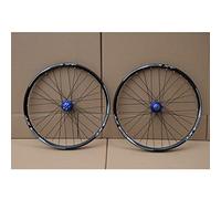 Paire de Roues VTT 26/27,5/29 Pouces, Freins à Disque, Jantes en Alliage Double paroi, moyeu QR, roulements scellés 32 Trous, pour Vitesses 7/8/9/10/11 (Couleur : Bleu, Taille : 27,5")