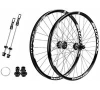 Paire de Roues VTT 26-27,5 Pouces, Alliage d'aluminium, 2 Roues arrière, 4 roulements, Support de moyeu Libre à 6 Griffes, 7-12 Vitesses A, 26 Pouces(E,27.5in)
