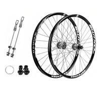 Paire De Roues VTT 26/27,5 Pouces, Alliage D'aluminium, Roue Avant 32 Trous, Arrière 4 Roulements, Corps Libre 6 Griffes, 7/8/9/10/11/12 Vitesses(Nero,27.5inch)
