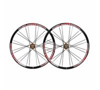 Paire De Roues VTT 26" avec Frein À Disque, Jante Avant Et Arrière en Aluminium, 24 Trous, Cassette 7, 8, 9 Vitesses, Roue À Dégagement Rapide 100/135mm pour Pneus 26×1.5-2.1"(Black Gold)