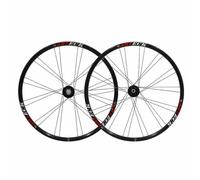 Paire De Roues VTT 26 Pouces Jantes Double Paroi pour Pneus De 1,5 À 2,1 Pouces, Frein À Disque Roue Avant/arrière À Dégagement Rapide, 24/28 Trous, Cassette 7, 8, 9 Vitesses, 2123g(Black)