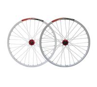 Paire de Roues VTT 26 Pouces, moyeux Avant et arrière en Alliage d'aluminium, Freins à Disque QR 100/135 mm, Jantes à Rayons Ronds 32 Trous, Compatible avec Cassettes 7 à 10 Vitesses.