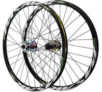 Paire De Roues VTT À Axe Traversant 26/27,5 Pouces, Frein À Disque En Alliage D'Aluminium HG Roulement Étanche 32H Roue Avant Et Arrière 29ER Jante De Vélo Pour 7-12 Vitesses 2215G,Coloré,26inch
