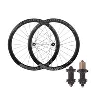 Paire de roues VTT avant et arrière 700C pour gravel et route, moyeux à verrouillage central pour freins à disque, jantes double paroi en alliage d'aluminium 45 mm, cassette QR 100/135 mm, 7 à 12 vit