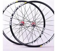 Paire de Roues VTT, Roues Avant et arrière 26", 27,5", 29", Jantes Alliage Double Couche, roulements scellés, Cassette QR 8-11 Vitesses, moyeu Carbone, Frein à Disque, 6 boulons