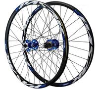 Paire De Roues VTT Ultralégères À Axe Traversant 26/27,5 Pouces, Frein À Disque en Alliage D'aluminium, Roulement Scellé HG, Roue Avant Et Arrière 32H, Jante De Vélo(Blue,29inch)