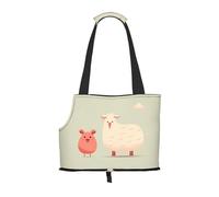 Paire de sacs à bandoulière pour animaux de compagnie imprimés pour sortir, petit chien et chat double usage