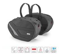 Paire De Sacs Moto GIVI EASY11 Latéraux Souples Extensibles 18-25 LT