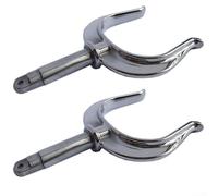 Paire de serrures Rowlock en acier inoxydable 316, pour bateau à rames et canots pneumatiques avec système de verrouillage dans le sens des aiguilles d'une montre et colliers de serrage réglables