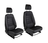 Paire de sièges sport en simili cuir noir universels
