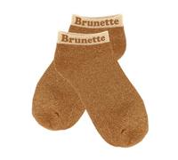 PAIRE DE SOCQUETTES PAILLETTES BRUNETTE FEMME 39 Marron, Chocolat 39
