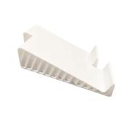 Paire de Supports d ' écoute de Bureau avec Inclinaison de, White | moulé, dessous nervuré, rebord pour utilisation sur ordinateur