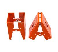 Paire de supports de chevalet de sciage avec structure en acier | Réception de panneaux, corps de en acier laminé à froid, stockage pliable entre les projets, matériel de