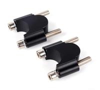 Paire de supports de guidon de moto 28 mm en alliage d'aluminium pour optimiser la position et l'ajustement du guidon (28 mm, noir)