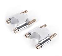 Paire de supports de guidon de moto en alliage d'aluminium pour optimiser la position et l'ajustement du guidon (28 mm, argenté)