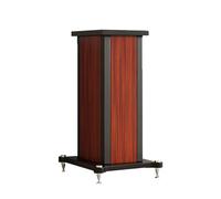 Paire de supports de haut-parleurs universels pour son surround - Supports de haut-parleurs robustes pour home cinéma maison Base remplie de sable finition noyer 27,9 x 22,1 x 60,9 cm