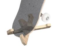 Paire de supports de skateboard en bois, support de sol pour skateboard, support mural pour longboard, aucun perçage, aucune vis requise, facile à assembler, convient pour la maison, le garage, le ma