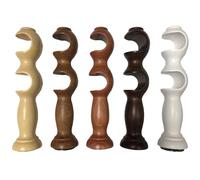 Paire de Supports de Tringle à Rideaux Double en Bois, Supports pour Tringle Diamètre 35 mm, Diverses Tailles et Couleurs (PAIRE DE SUPPORTS ORME)