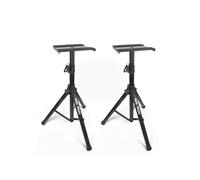 Paire de supports d'enceintes au sol - Hola! Music 2 trépieds de studio avec pieds antidérapants, 1,25 à 1,8 m