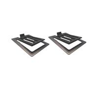 Paire de supports inclinés pour haut-parleurs de bureau avec rembourrage d'amortissement en métal pour gaming Noir 15,5 x 11,5 cm