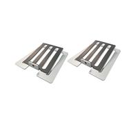 Paire de supports inclinés pour haut-parleurs de bureau avec rembourrage d'amortissement en métal pour gaming Gris 15,5 x 11,5 cm