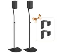 Paire de supports universels pour haut-parleurs arrière réglables en hauteur de 83,8 cm à 106,7 cm pour Samsung, Vizio, Sony, LG, Roku et la plupart des petits supports de haut-parleur satellite avec