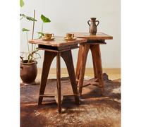 Paire de tables d'appoints brutalistes en céramique n°668