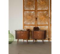 Paire de tables de chevet au placage en bois n°1577