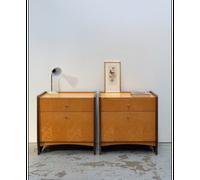 Paire de tables de chevet bicolores n°1555