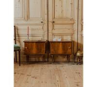 Paire de tables de chevet en bois n°1423